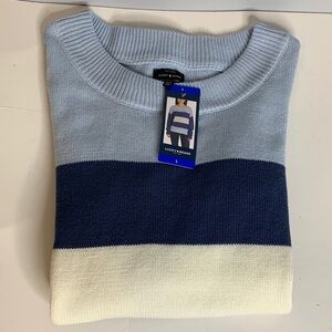 LUCKY BRAND COLOR BLOCK RELAXED FIT STRIPED PULLOVER SWEATER NWT